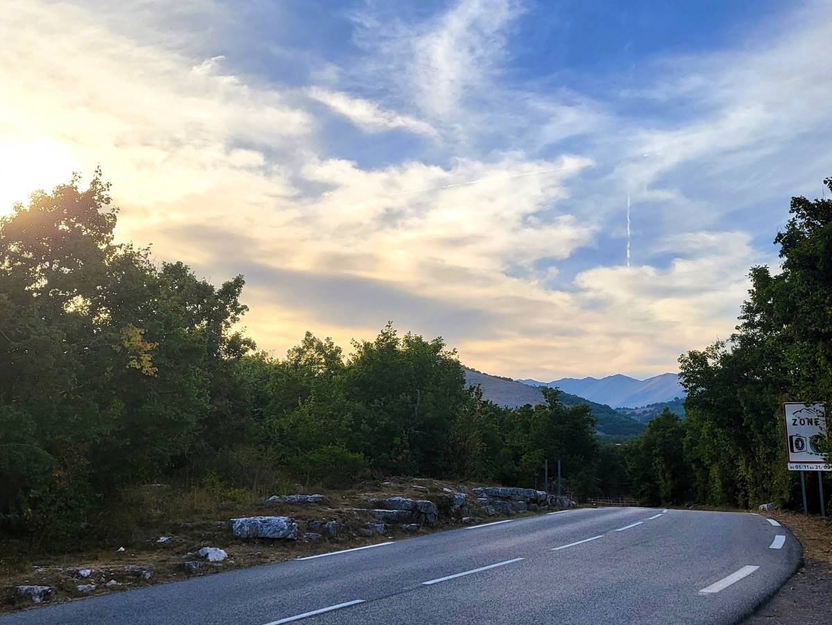 Reaching the summit of Col de Vence by road